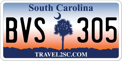 SC license plate BVS305