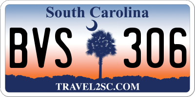 SC license plate BVS306