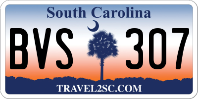 SC license plate BVS307