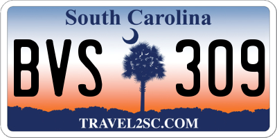 SC license plate BVS309