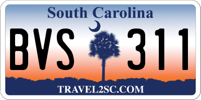 SC license plate BVS311