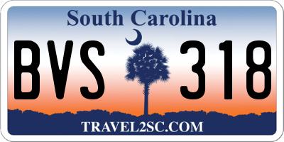 SC license plate BVS318