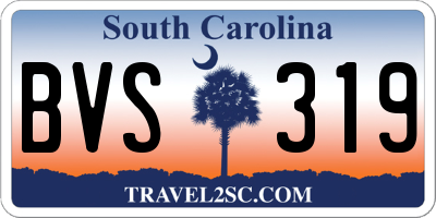 SC license plate BVS319