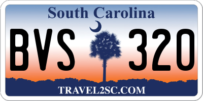 SC license plate BVS320