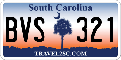 SC license plate BVS321