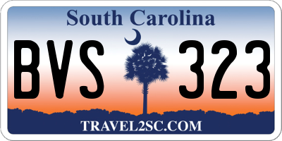 SC license plate BVS323