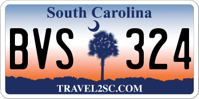 SC license plate BVS324