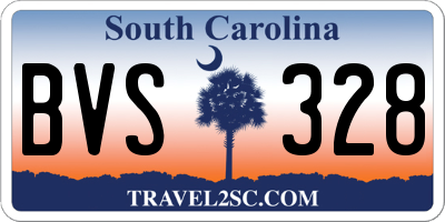 SC license plate BVS328
