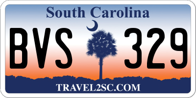 SC license plate BVS329