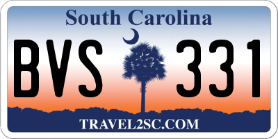 SC license plate BVS331