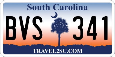 SC license plate BVS341