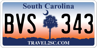 SC license plate BVS343