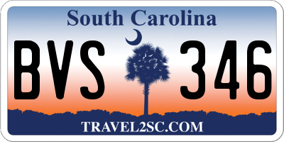 SC license plate BVS346