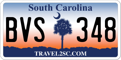 SC license plate BVS348