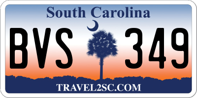 SC license plate BVS349