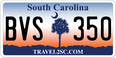 SC license plate BVS350