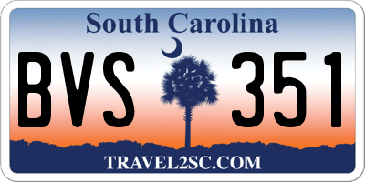 SC license plate BVS351