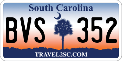 SC license plate BVS352