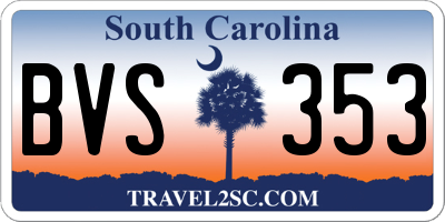 SC license plate BVS353