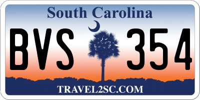 SC license plate BVS354