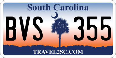 SC license plate BVS355