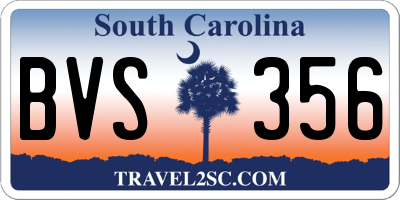 SC license plate BVS356