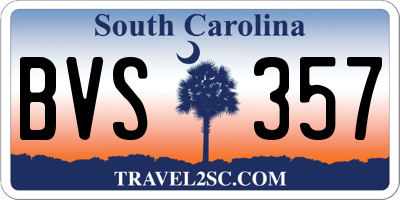 SC license plate BVS357