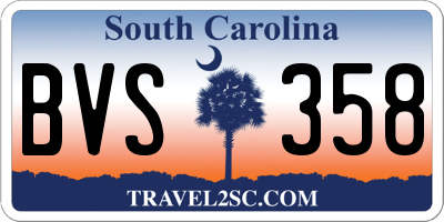 SC license plate BVS358