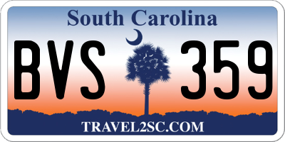 SC license plate BVS359