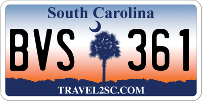 SC license plate BVS361