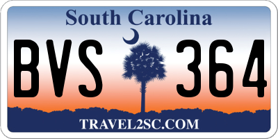 SC license plate BVS364