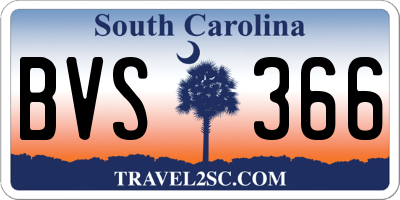 SC license plate BVS366