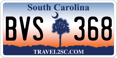 SC license plate BVS368