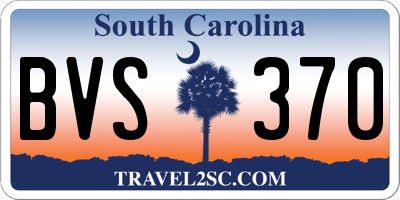 SC license plate BVS370