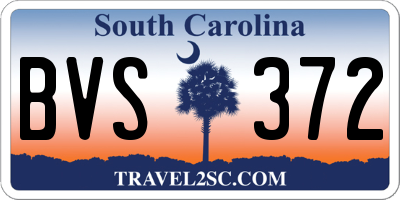 SC license plate BVS372