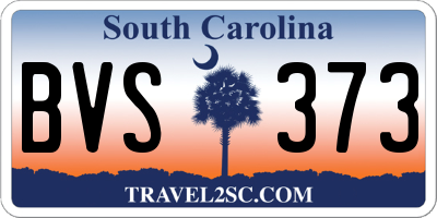 SC license plate BVS373