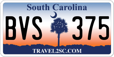 SC license plate BVS375