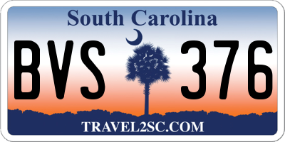 SC license plate BVS376
