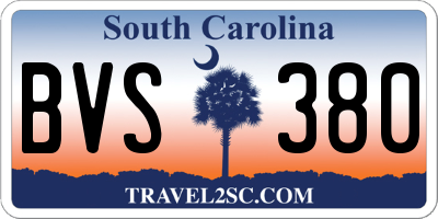SC license plate BVS380