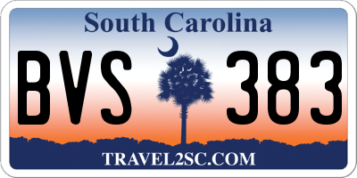 SC license plate BVS383