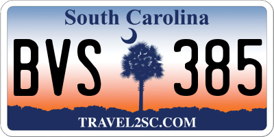 SC license plate BVS385