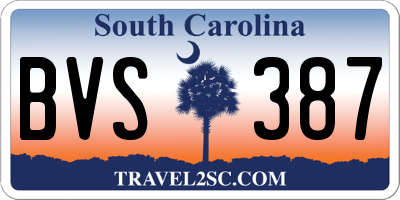 SC license plate BVS387