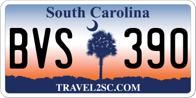 SC license plate BVS390