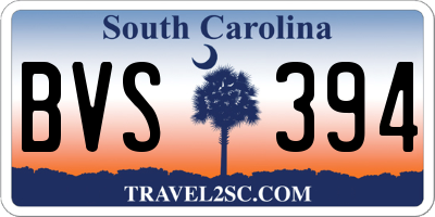 SC license plate BVS394