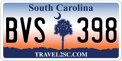 SC license plate BVS398