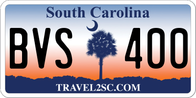SC license plate BVS400