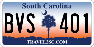 SC license plate BVS401