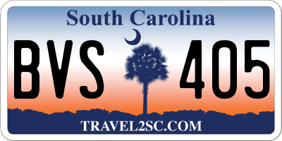 SC license plate BVS405