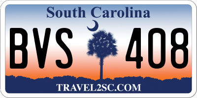 SC license plate BVS408