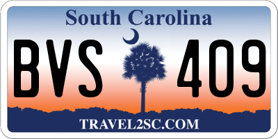 SC license plate BVS409